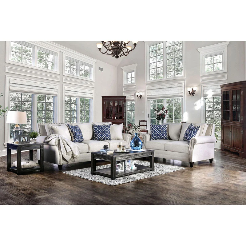 Furniture of America Giovanni Stationary Fabric Sofa SM2672-SF