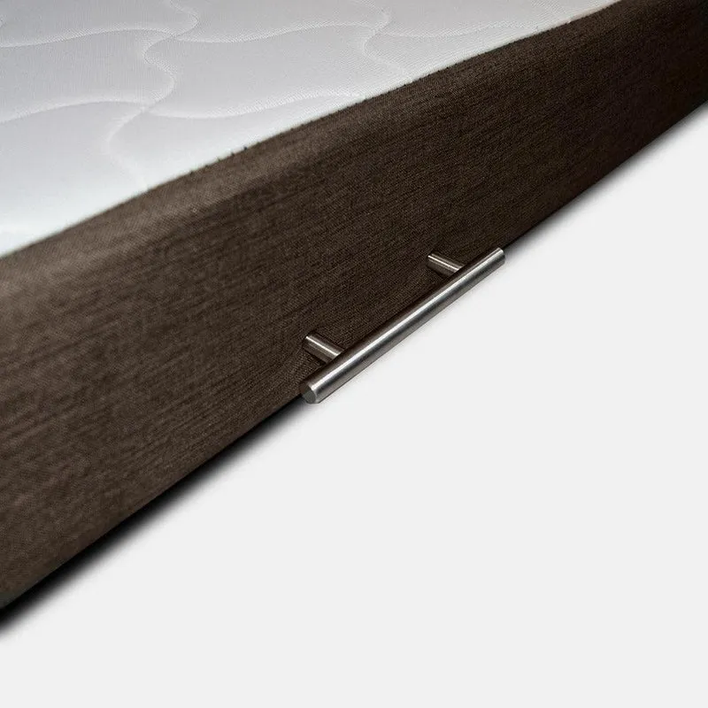 Combo de Cama Nido Tarima Café con Colchón Doble de 140x190 cm y Almohadas