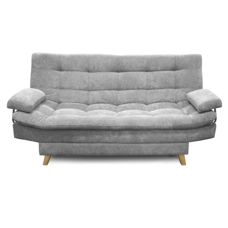 Sofá Cama 3 Posiciones Carvallo Lux Clic Clac Tela Gris