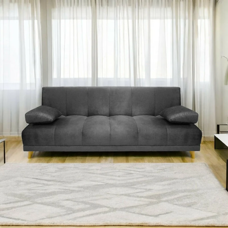 Sofá Cama 3 Posiciones Sabath 3 Tela Gris