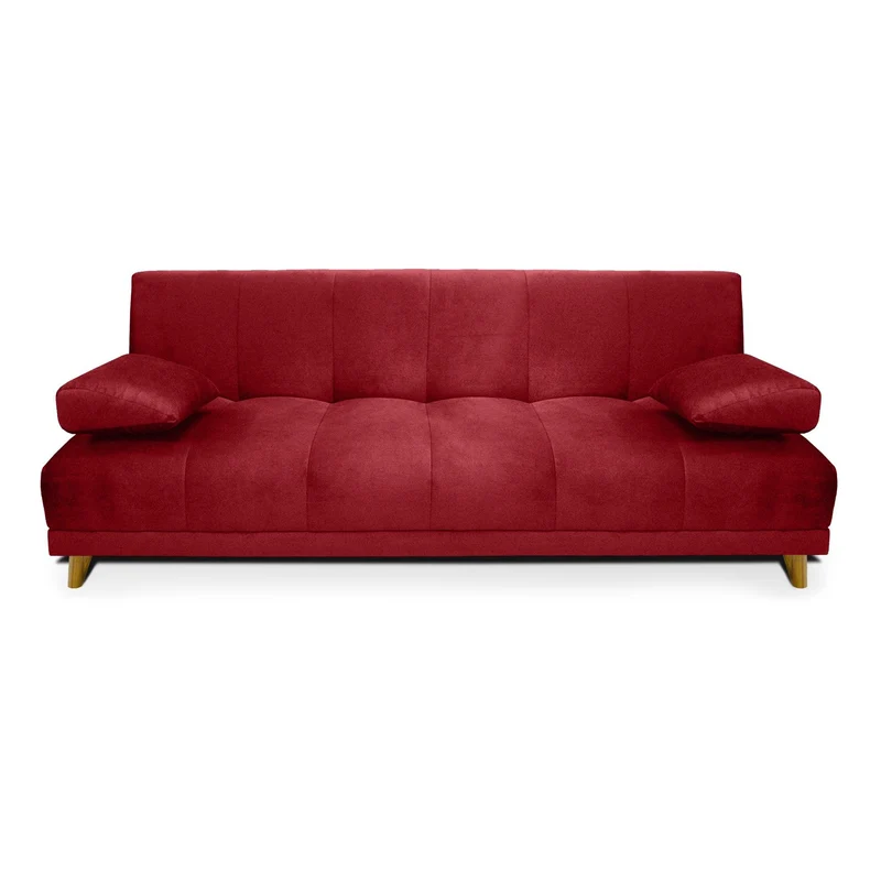 Sofá Cama 3 Posiciones Sabath Tela Rojo