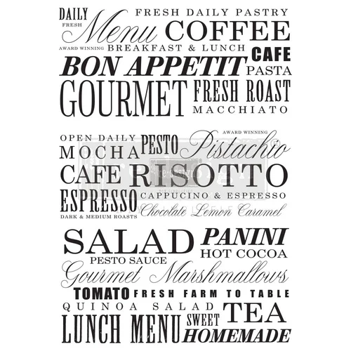 Decor Transfer RE DESIGN WITH PRIMA - DELICIOUS MENU