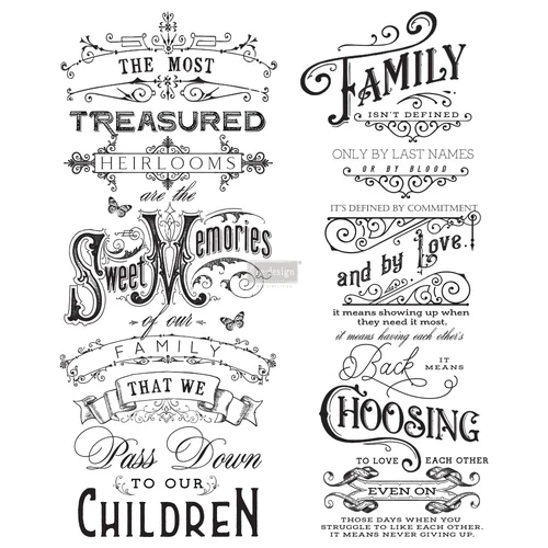Decor transfer RE DESIGN WITH PRIMA - FAMILY HEIRLOOMS