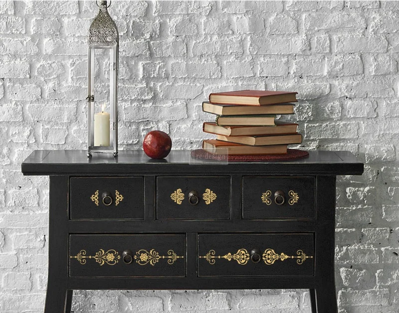 Decor transfer RE DESIGN WITH PRIMA - GILDED BAROQUE SCROLLWORK