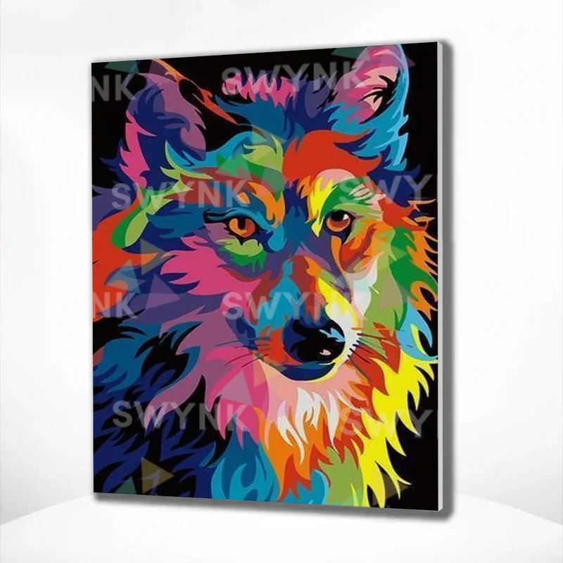 Painting by numbers Wolf