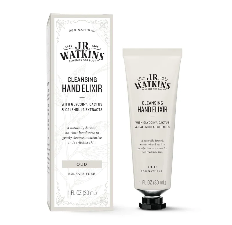 WHOLESALE J.R. WATKINS CLEANSING HAND ELIXIR 1 OZ - OUD - 48 PIECE LOT