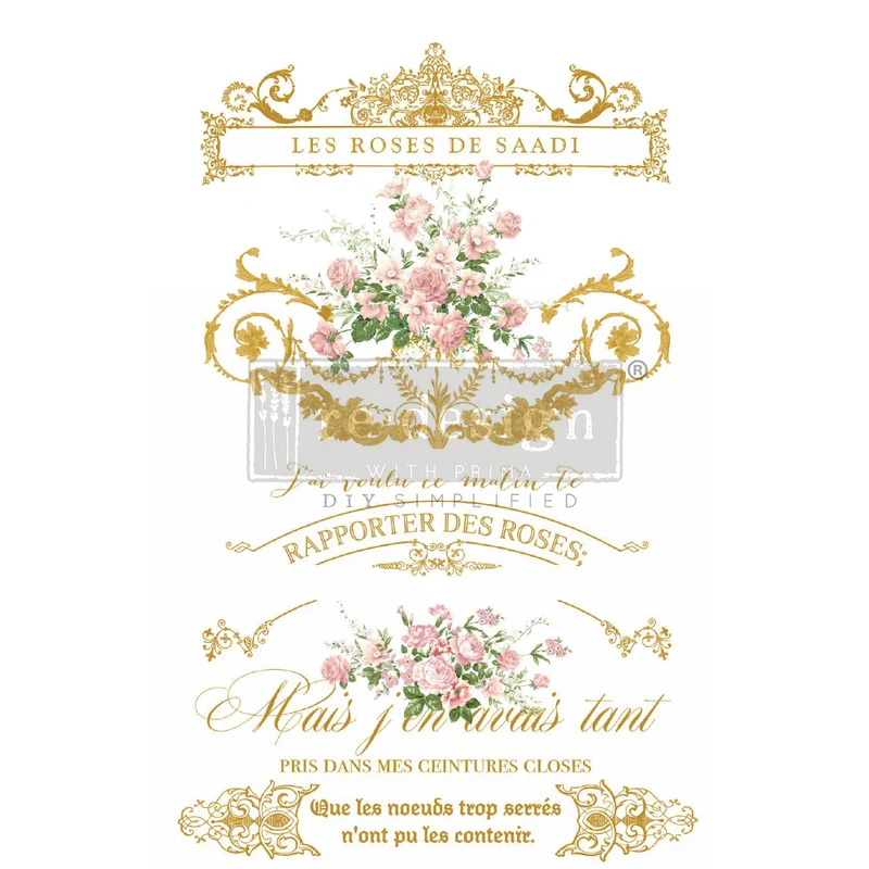 Decor Transfer RE DESIGN WITH PRIMA - Kacha - Les Roses