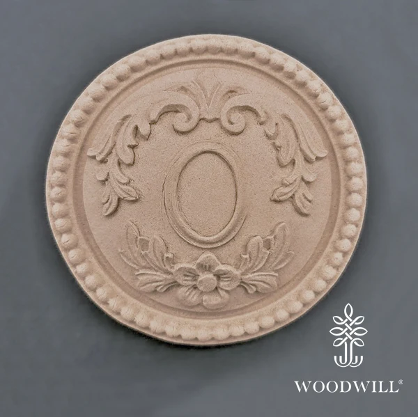 Wood Carving Decorative Flower Rosette-diameter 11.5cm
