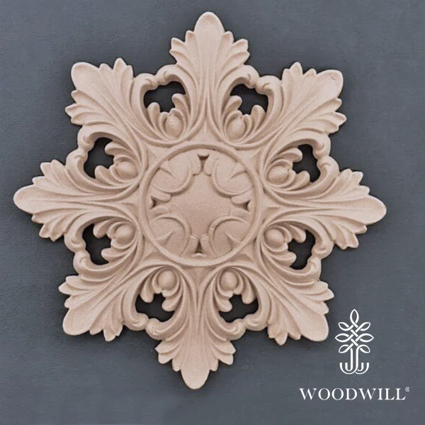 Wood Carving Decorative Rosette 16 cm x 16cm