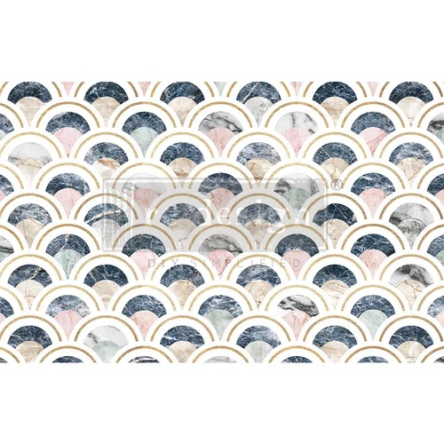 Papel Decoupage Re Design With Prima - MARBLED SCALES