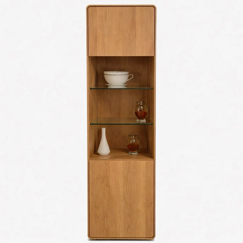 Geneva 26 Solid Oak Display Cabinet | NordicStory
