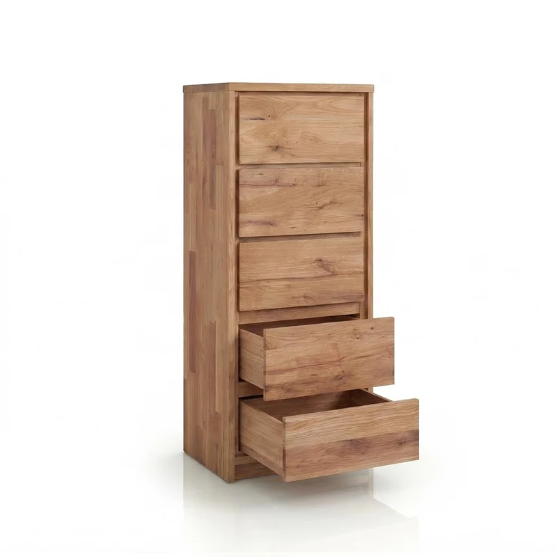 Tall chest of drawers made of solid Oregon oak | NordicStory