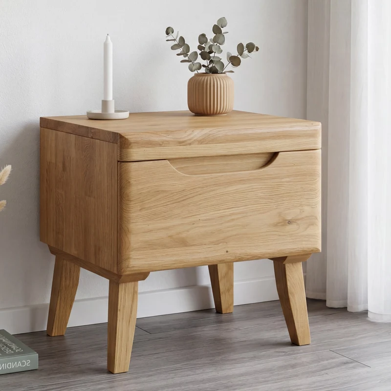 Milan Solid Oak Nightstand | NordicStory