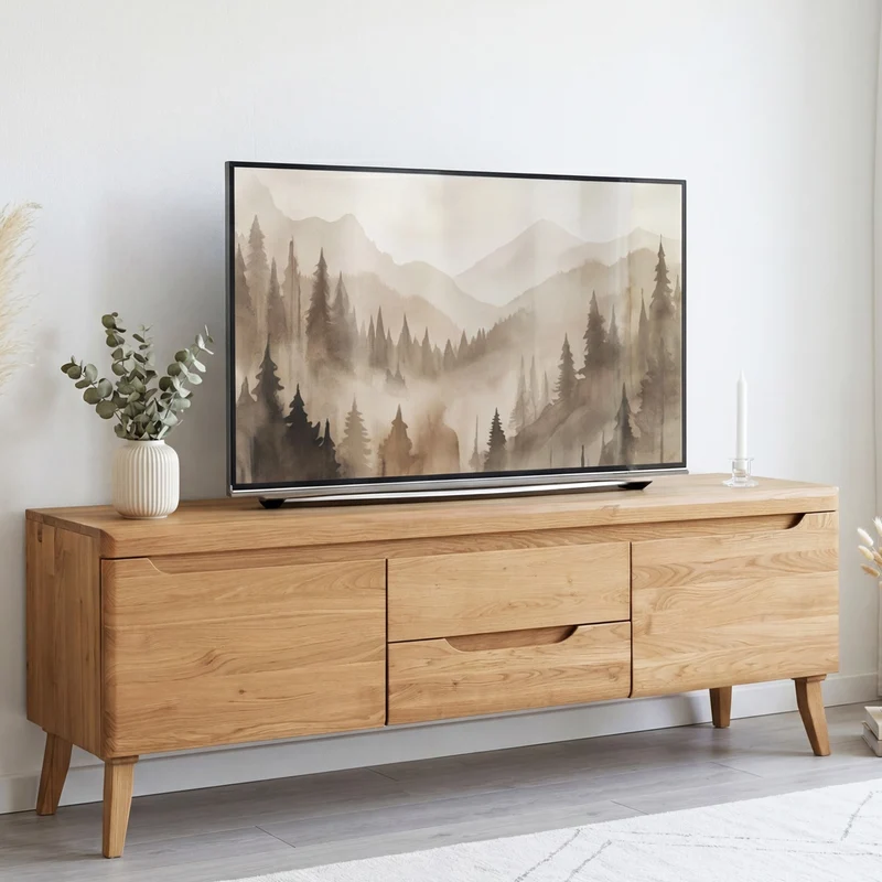 Milan Solid Oak TV Stand | NordicStory