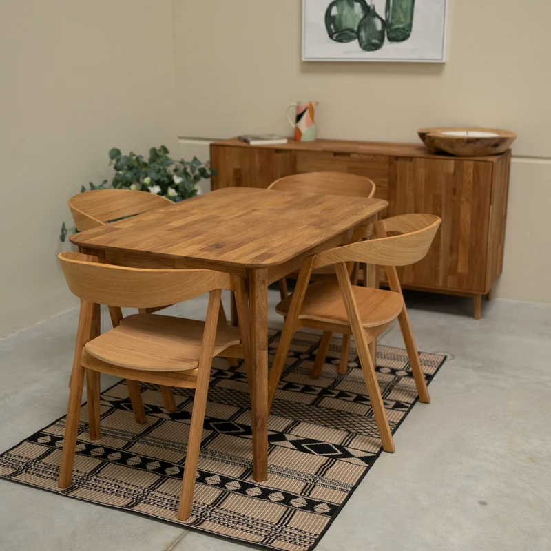 Set of 2 or 4 Knut Solid Oak Dining Chairs | NordicStory
