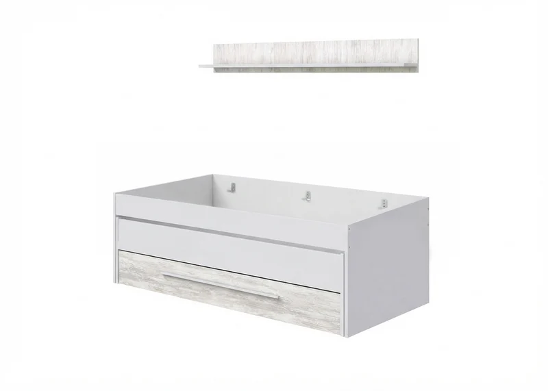 Cama Nido Juvenil Elliot con Estante + 1 Cajon