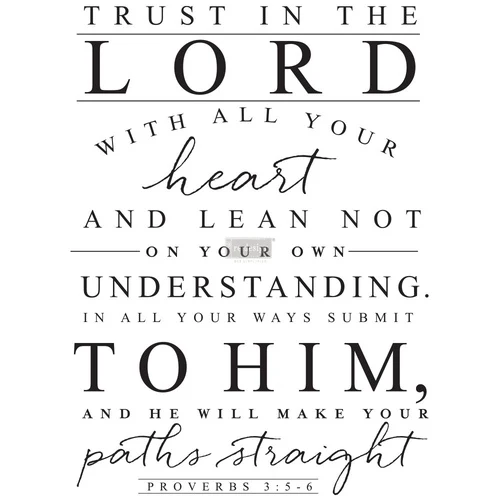Decor Tranfer RE DESIGN WITH PRIMA - TRUST IN THE LORD