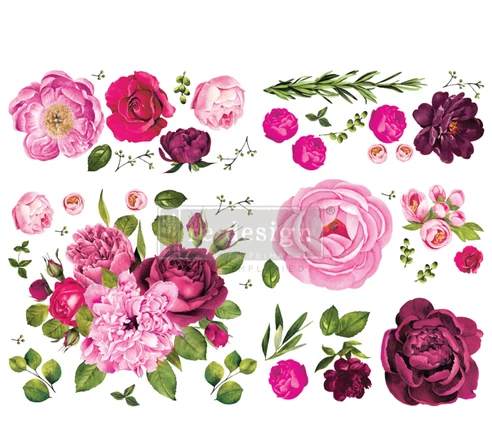 Decor Tranfer RE DESIGN WITH PRIMA - LUSH FLORAL I