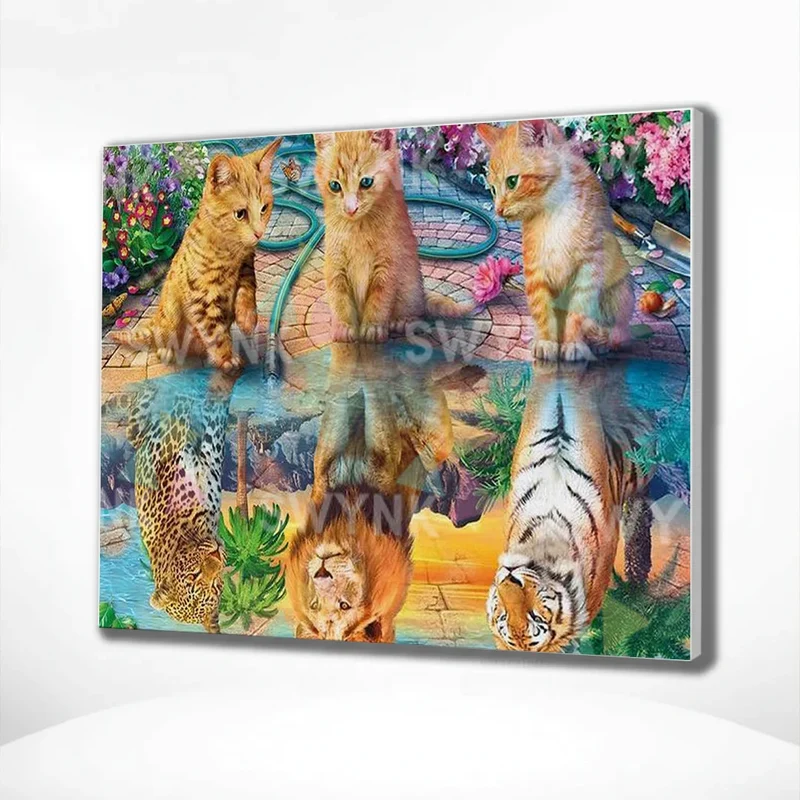 Painting by numbers Kittens and Lions