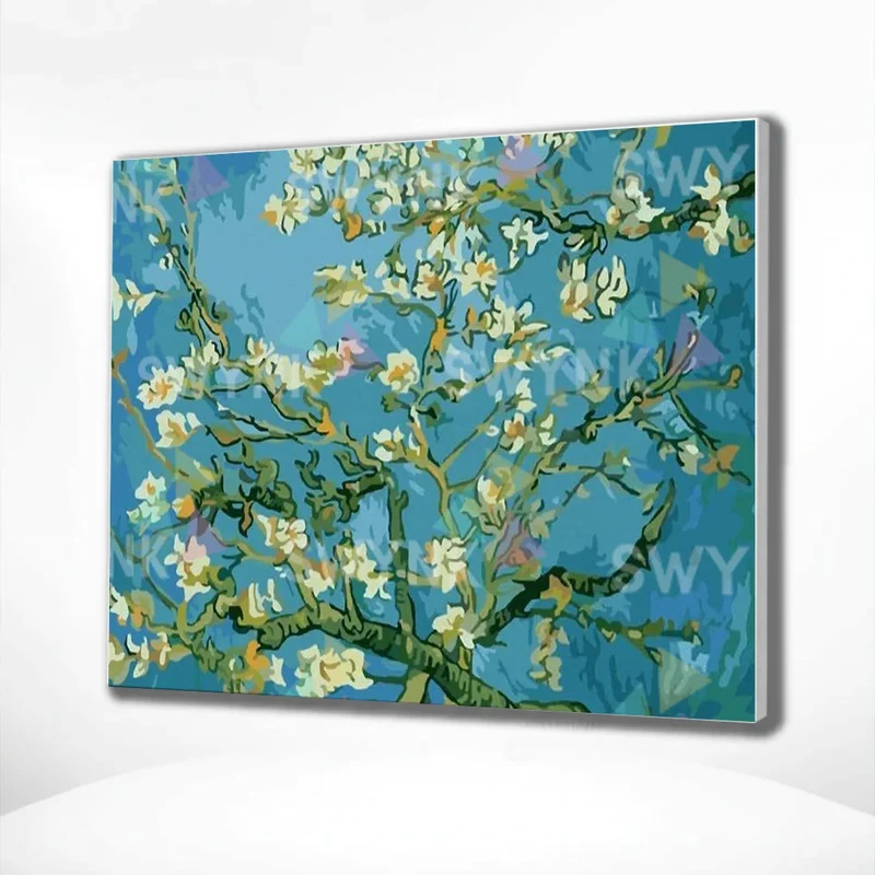 Painting by numbers Almond Branches