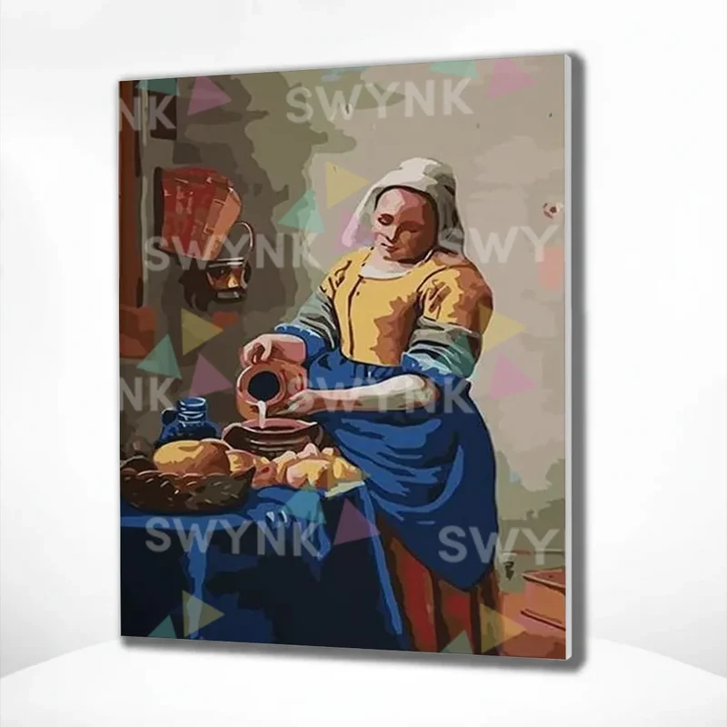 Painting by numbers Milkmaid