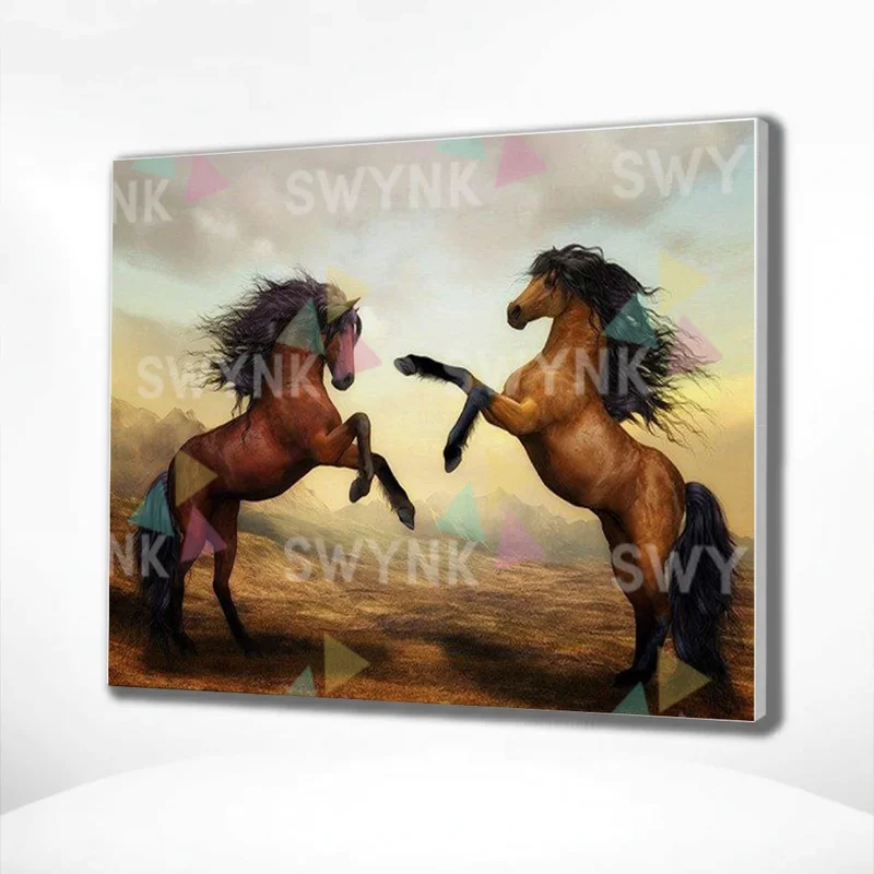 Painting by numbers Two Horses