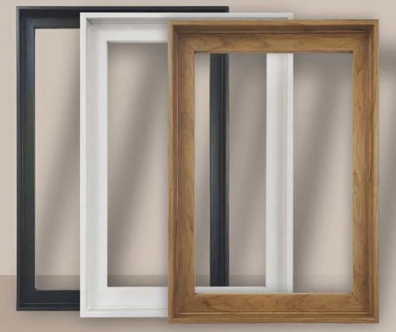 Wooden Frame 4 cm Thick White/Black/Brown