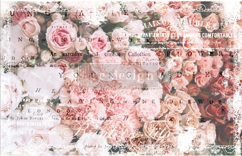 Papel Decoupage Re Design With Prima - ANGELIC ROSE GARDEN