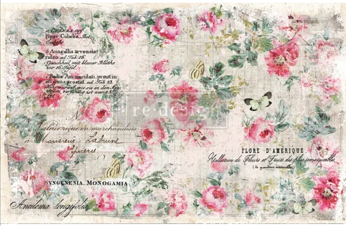 Papel Decoupage Re Design With Prima - TISSUE PAPER FLORAL
