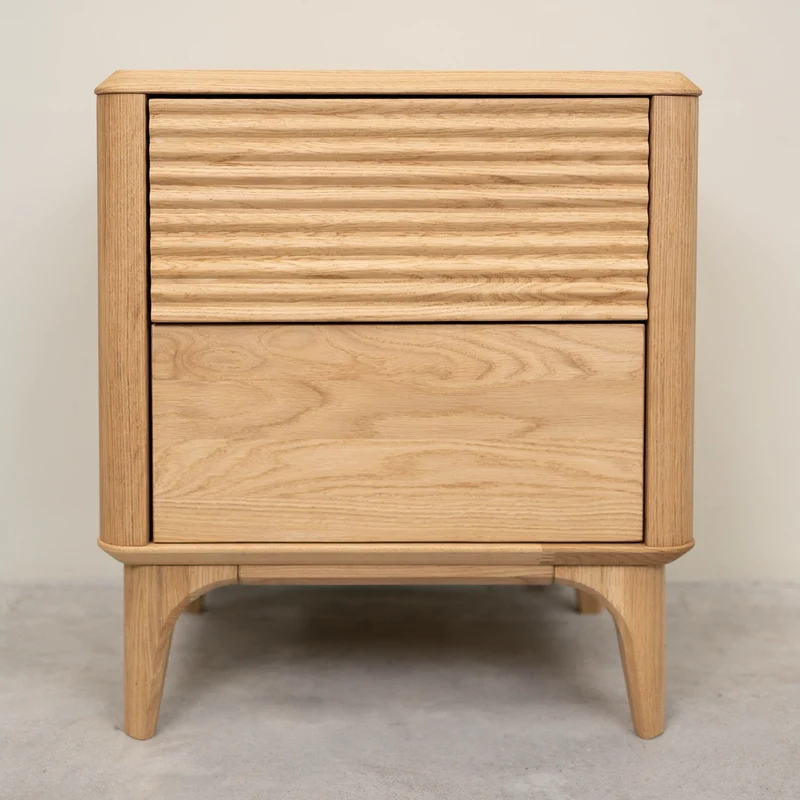 Oxford 2 solid oak bedside table | NordicStory