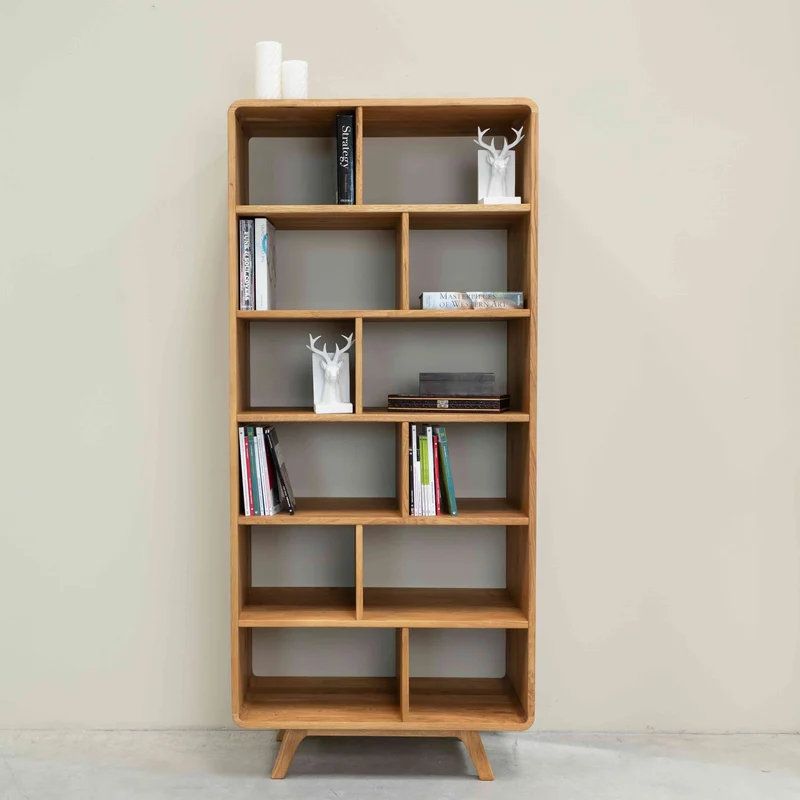 Geneva 2 solid oak bookcase | NordicStory