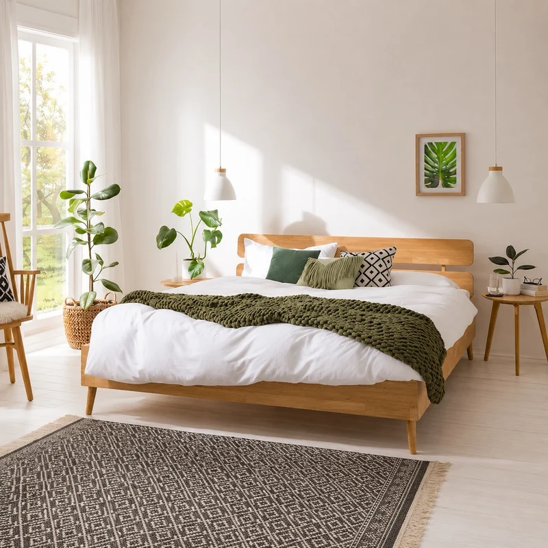 Escandi 2 solid oak bed | NordicStory