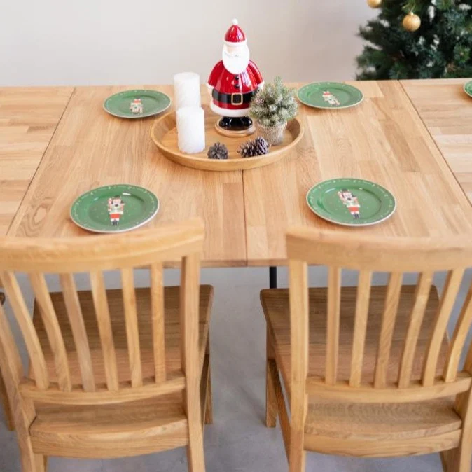 Set of solid wood table Ontario and 6 chairs Provance | NordicStory