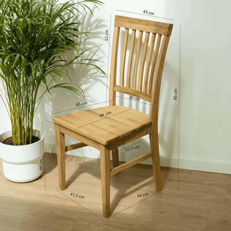 Set of solid wood table Ontario and 6 chairs Provance | NordicStory