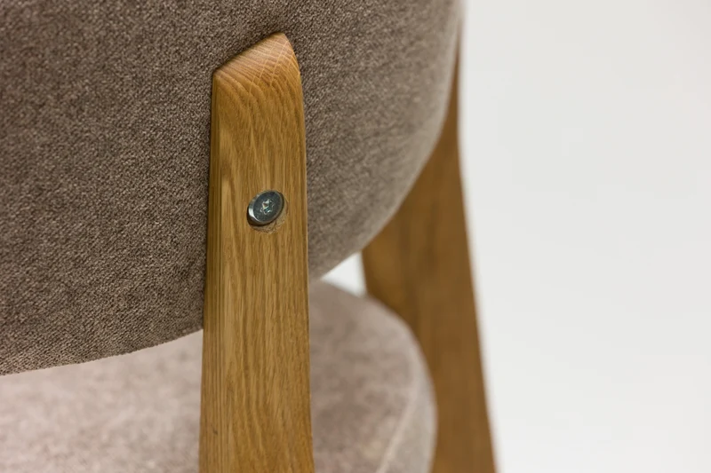 Set of 2 or 4 Claus Solid Oak Dining Chairs, Upholstered in Gray or Brown | NordicStory