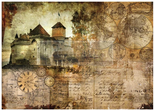 Papel Decoupage RE DESIGN WITH PRIMA Hilltop Castle