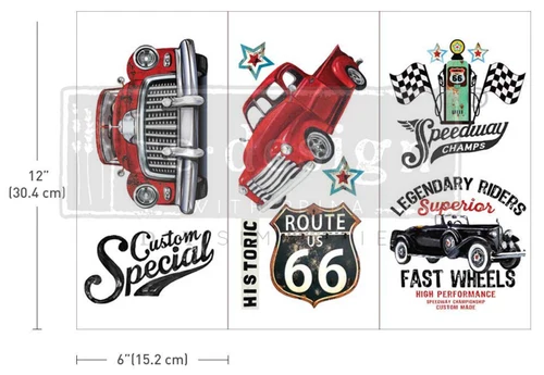 Decor Transfer RE DESIGN WITH PRIMA - Classic Rides