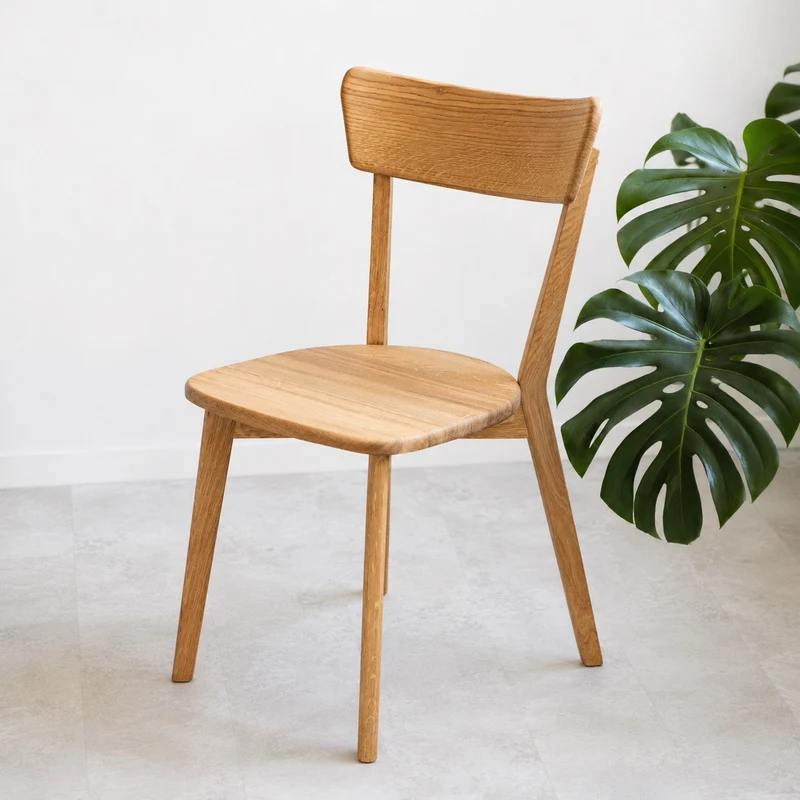 Pack of 2 or 4 Solid Oak Wood Dining Chairs Diana | NordicStory