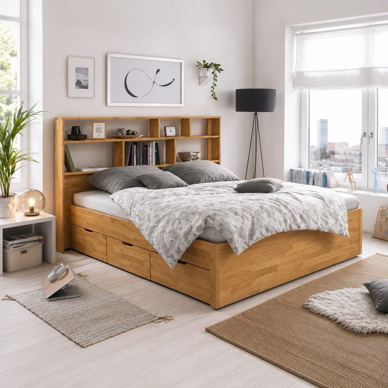 Sofia solid oak headboard | NordicStory
