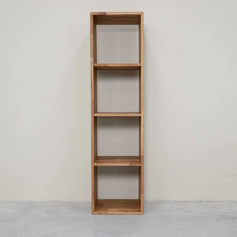 Regal 4 solid oak bookcase | NordicStory