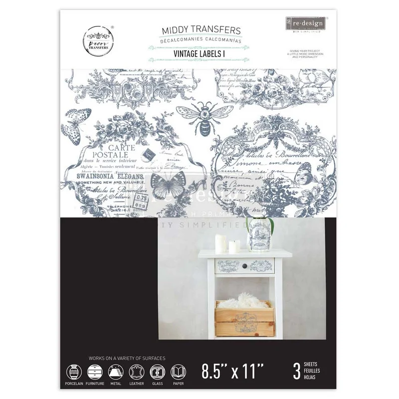 Transfer RE DESIGN WITH PRIMA - Vintage Labels I