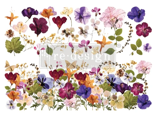 Decor transfer RE DESIGN WITH PRIMA - PRESSED FLOWERS