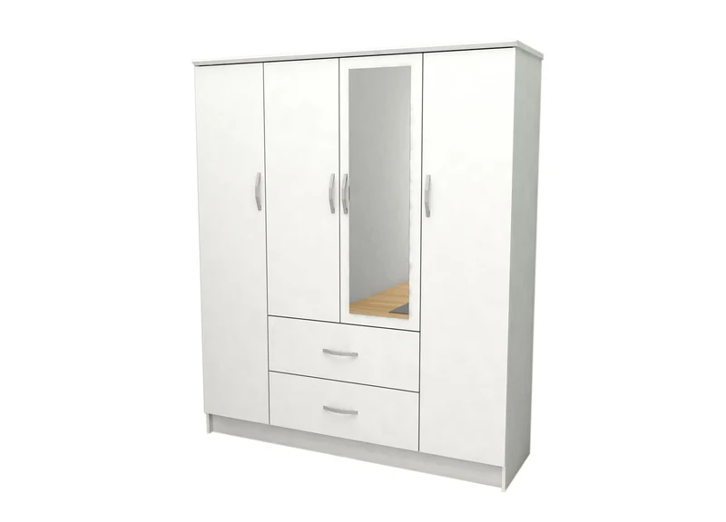 Armario de Dormitorio DN 4 Puertas, con Espejo