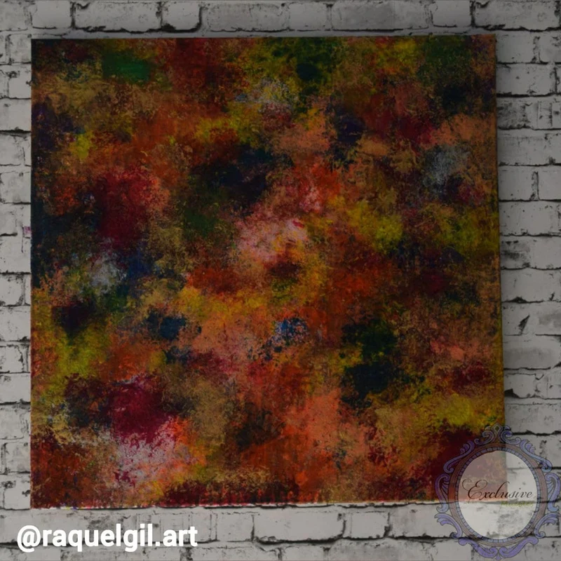 Cuadro Arte Moderno Multicolor Pintado a mano