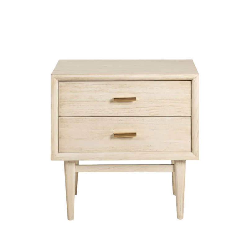 Madera de cedro White velado Bedside Table