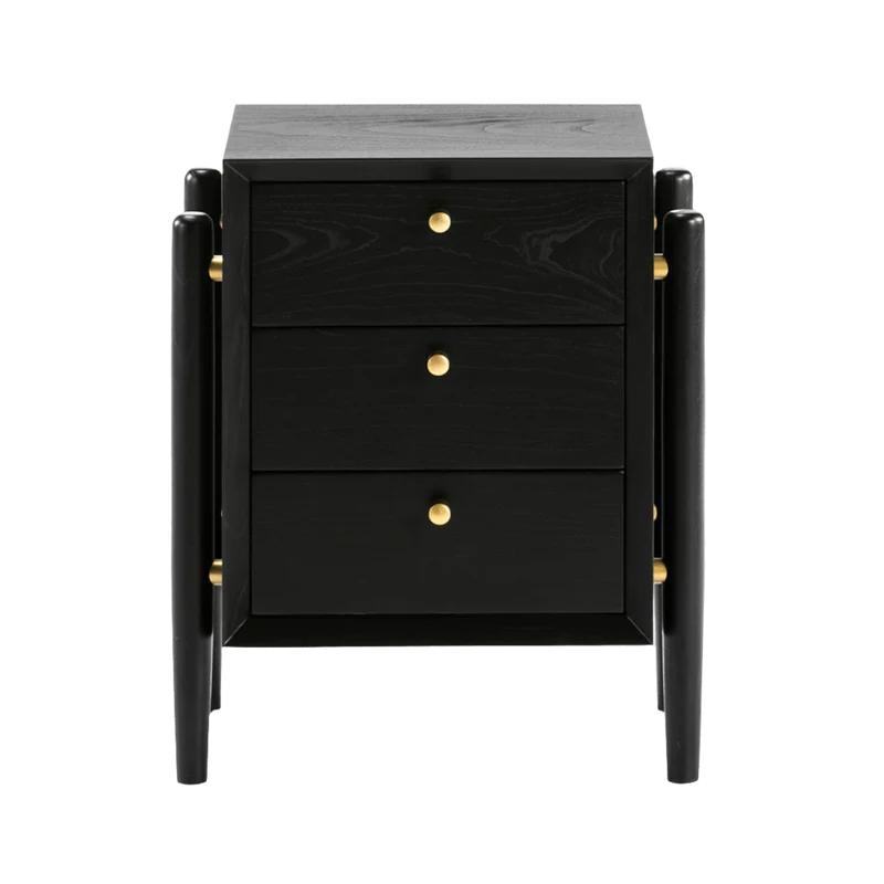 Madera Cedro Black 1 Bedside Table