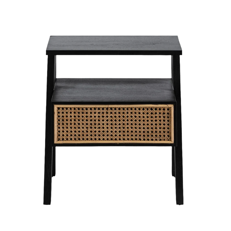 Madera Cedro Black/White Bedside Table
