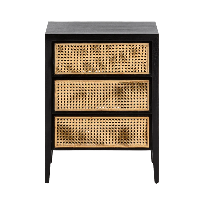 Madera Cedro Black Bedside Table