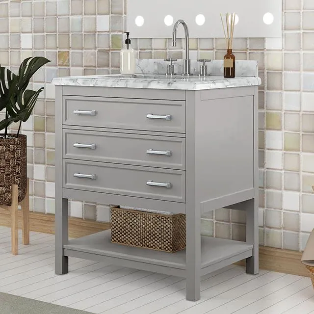 Furniture of America Reston TM-VS001GY-31 31" Vanity with Top/ Sink