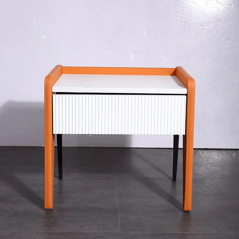 Traditional French Vertical Groove 1 Drawer Nightstand - Ribbed Square Bedside Table For Bedroom